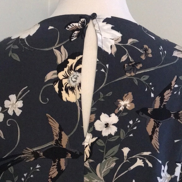 Blue Floral Print Shift Dress - Picture 7 of 7